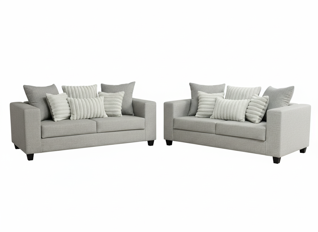 Dallas 2-Piece Living Room Set Grey