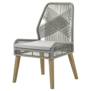 Nakia Woven Rope Dining Side Chairs Dark Navy (Set of 2)