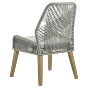 Nakia Woven Rope Dining Side Chairs Dark Navy (Set of 2)
