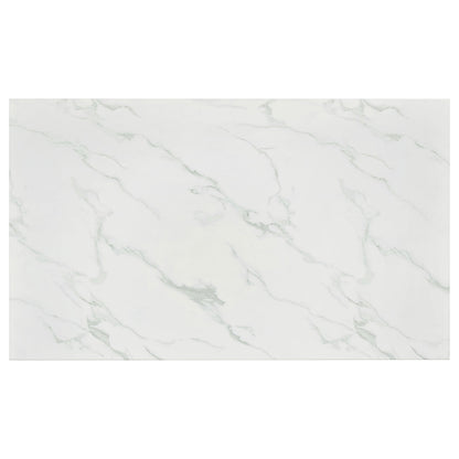 Athena Rectangular 64-inch Faux Marble Dining Table Chrome