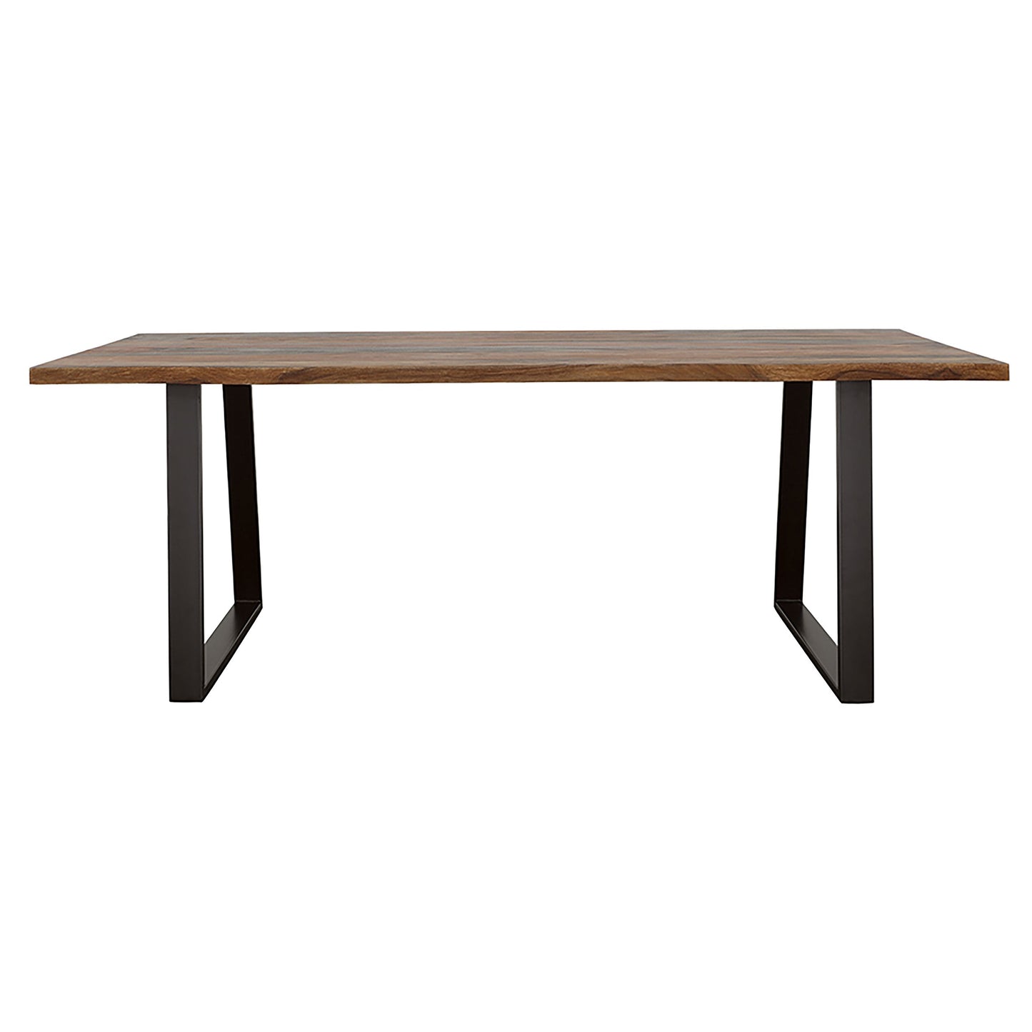 Mesa de comedor Ditman de 80 pulgadas con borde natural de sheesham gris