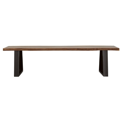 Ditman Live Edge Wood Dining Bench Grey Sheesham