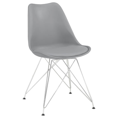 Silla de comedor Juniper de polipropileno negra (juego de 2)