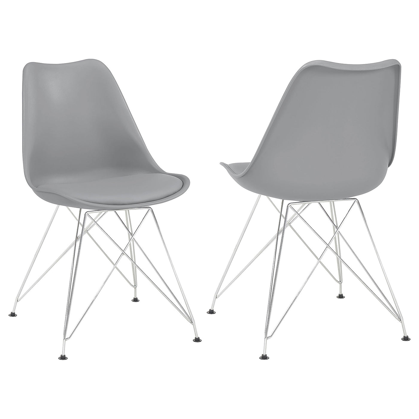 Silla de comedor Juniper de polipropileno negra (juego de 2)