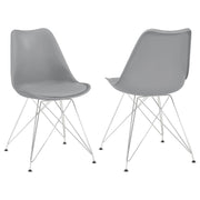 Silla de comedor Juniper de polipropileno negra (juego de 2)