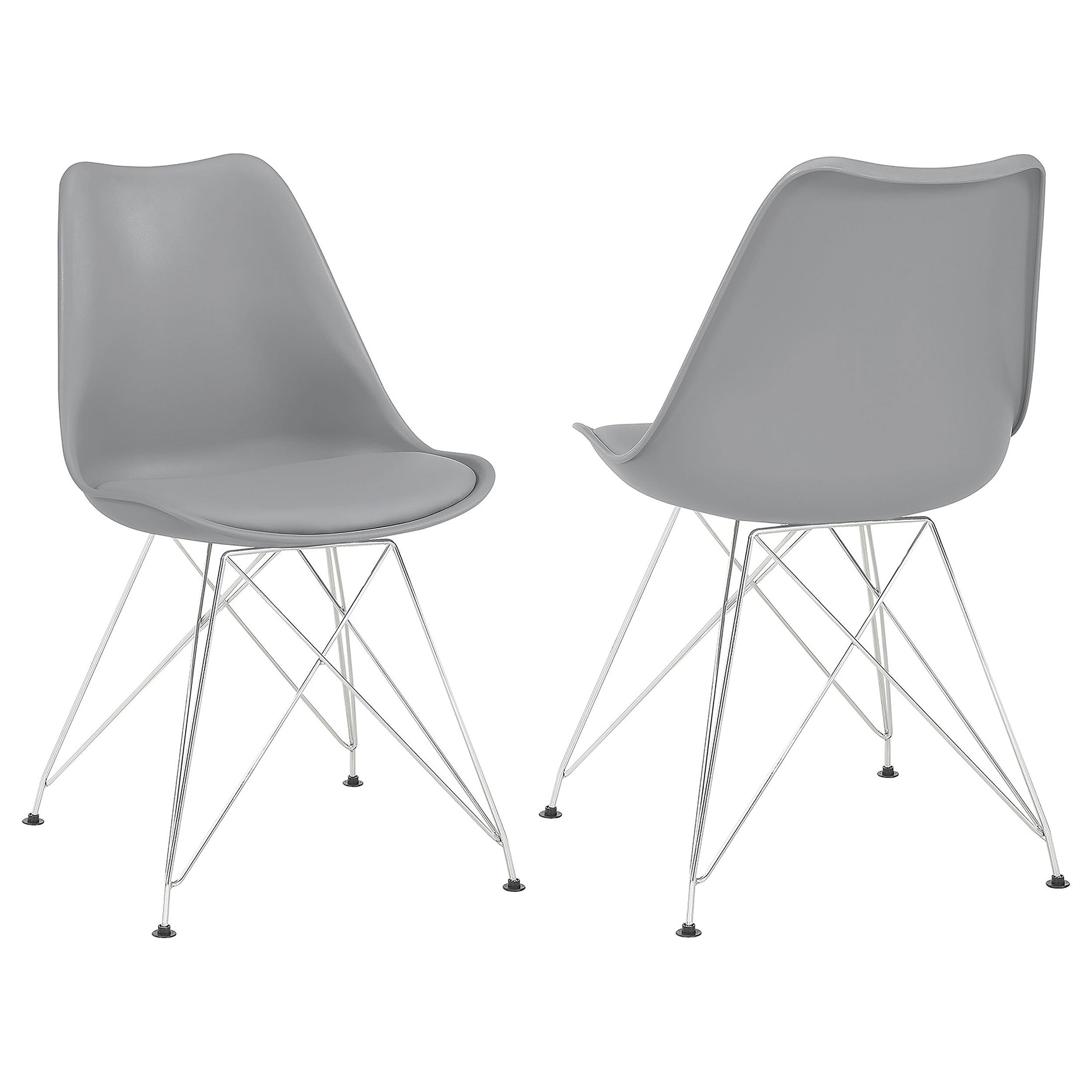 Silla de comedor Juniper de polipropileno negra (juego de 2)