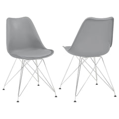 Silla de comedor Juniper de polipropileno negra (juego de 2)