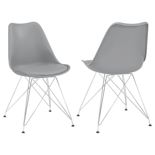 Juniper Polypropylene Dining Side Chair Black (Set of 2)