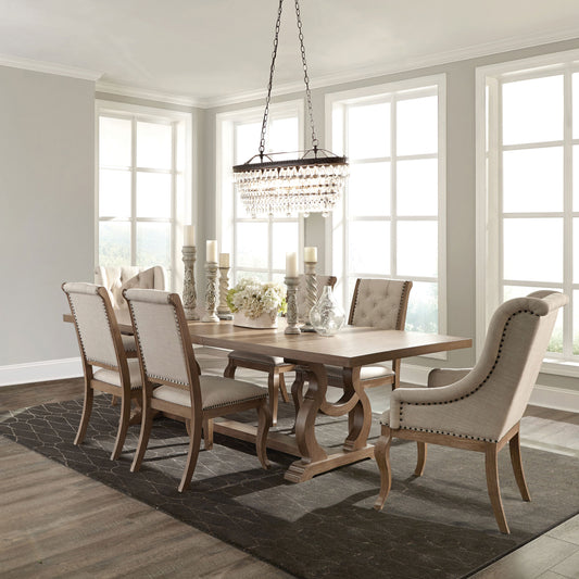Brockway  Extension Leaf Dining Set Barley Brown