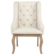Brockway Upholstered Arm Chair Barley Brown (Set of 2)