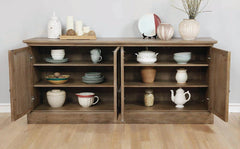 Aparador de comedor Brockway de 4 puertas y mueble buffet