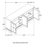 Aparador de comedor Brockway de 4 puertas y mueble buffet