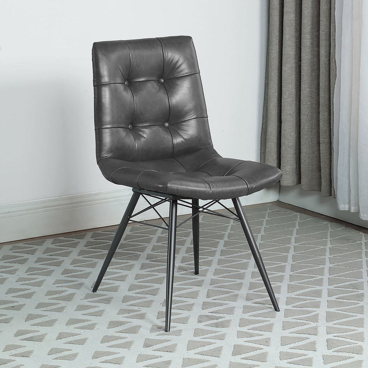 Aiken Upholstered Dining Side Chair Charcoal