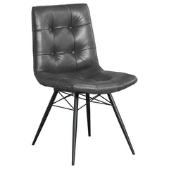 Silla de comedor tapizada Aiken marrón (juego de 4)