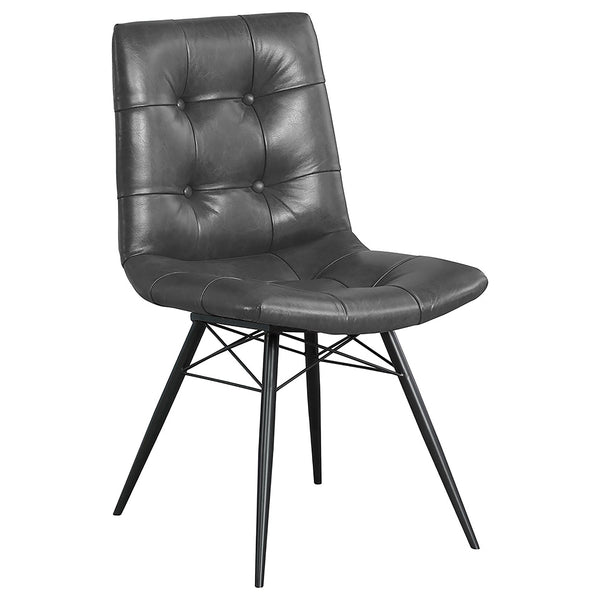 Silla de comedor tapizada Aiken marrón (juego de 4)