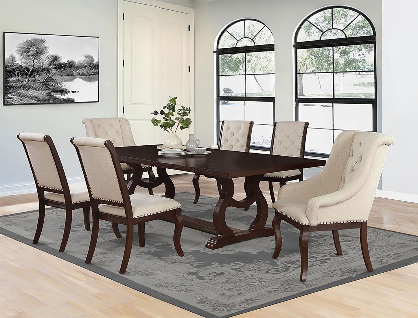Brockway Extension Leaf Dining Set Antique Java