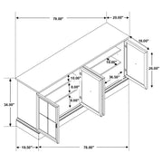 Aparador de comedor Brockway de 4 puertas y mueble buffet