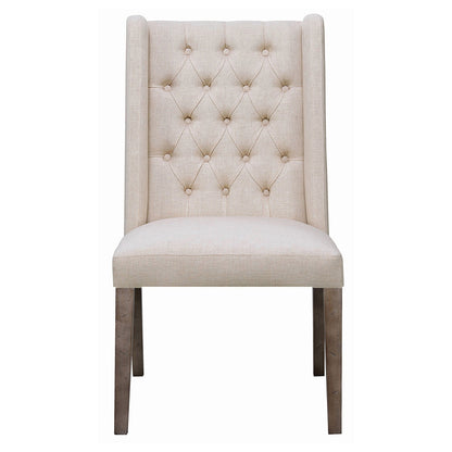 Mesa de comedor rectangular Bexley con borde natural, color miel