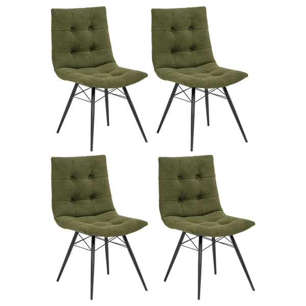 Aiken Fabric Upholstered Dining Side Chair Forest Green (Set of 4)