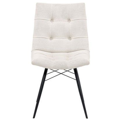 Aiken Fabric Upholstered Dining Side Chair Stone White (Set of 4)