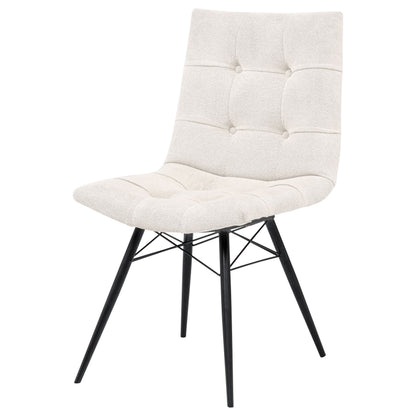 Aiken Fabric Upholstered Dining Side Chair Stone White (Set of 4)