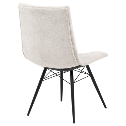 Aiken Fabric Upholstered Dining Side Chair Stone White (Set of 4)