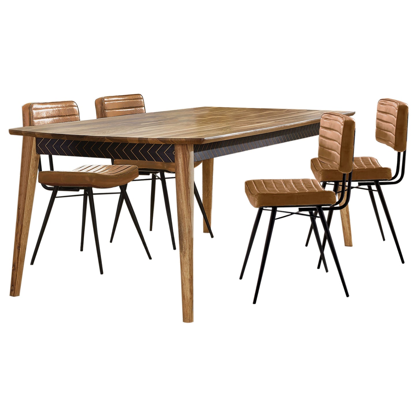 Juego de comedor Partridge Counter Sheesham y Camel