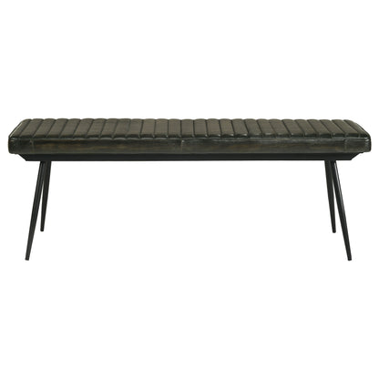 Misty Leather Upholstered Dining Bench