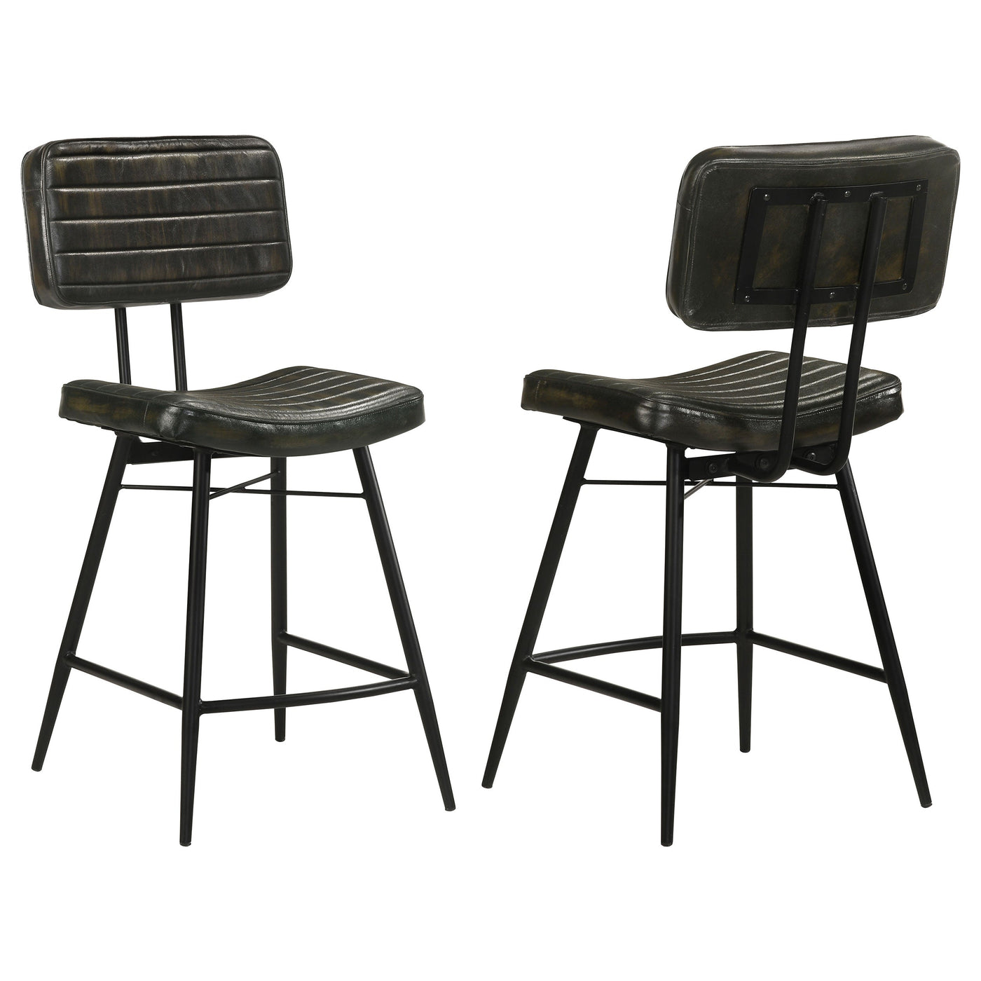 Partridge Leather Counter Chair Antique Camel (Set of 2)
