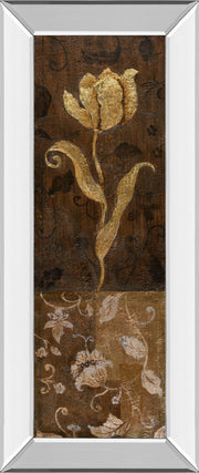 Mirrored Frame Golden Tulip II By Tava Studios