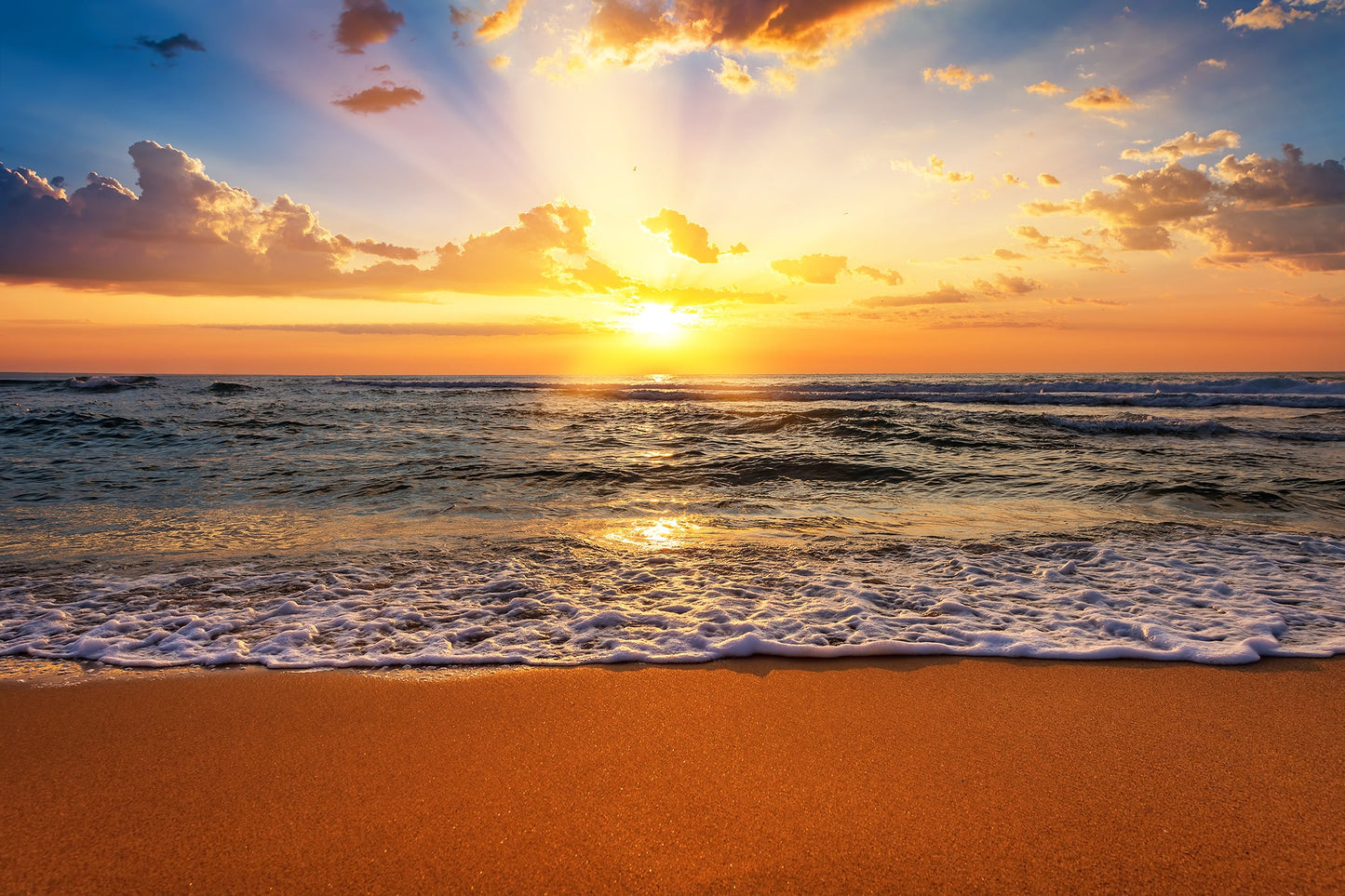 ''Sunset Beach'' Tempered Glass