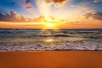 ''Sunset Beach'' Tempered Glass