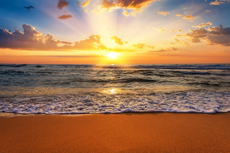 ''Sunset Beach'' Tempered Glass