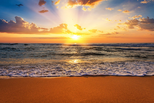 ''Sunset Beach'' Tempered Glass