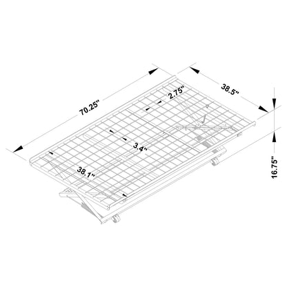 Eden Metal Pop Up Trundle Bed Black