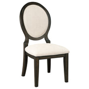 Juego de mesa de comedor redonda de madera Twyla de 60 pulgadas en color cacao oscuro