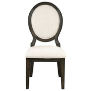 Juego de mesa de comedor redonda de madera Twyla de 60 pulgadas en color cacao oscuro