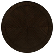 Mesa de comedor redonda Twyla de 60 pulgadas con cajón, color cacao oscuro