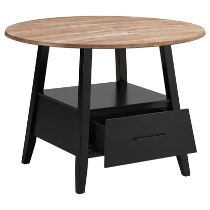Gibson Round 50-inch Counter Height Dining Table Yukon Oak