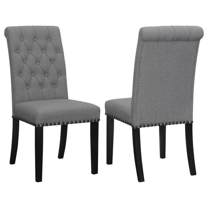 Alana Upholstered Tufted Side Chairs with Nailhead Trim