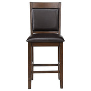 Silla de mostrador tapizada Dewey en nogal (juego de 2)