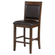 Silla de mostrador tapizada Dewey en nogal (juego de 2)