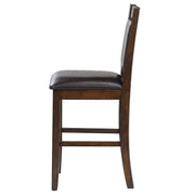 Silla de mostrador tapizada Dewey en nogal (juego de 2)