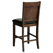 Silla de mostrador tapizada Dewey en nogal (juego de 2)