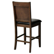 Silla de mostrador tapizada Dewey en nogal (juego de 2)