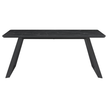 Smith Rectangular 71-inch Ceramic Top Dining Table Black