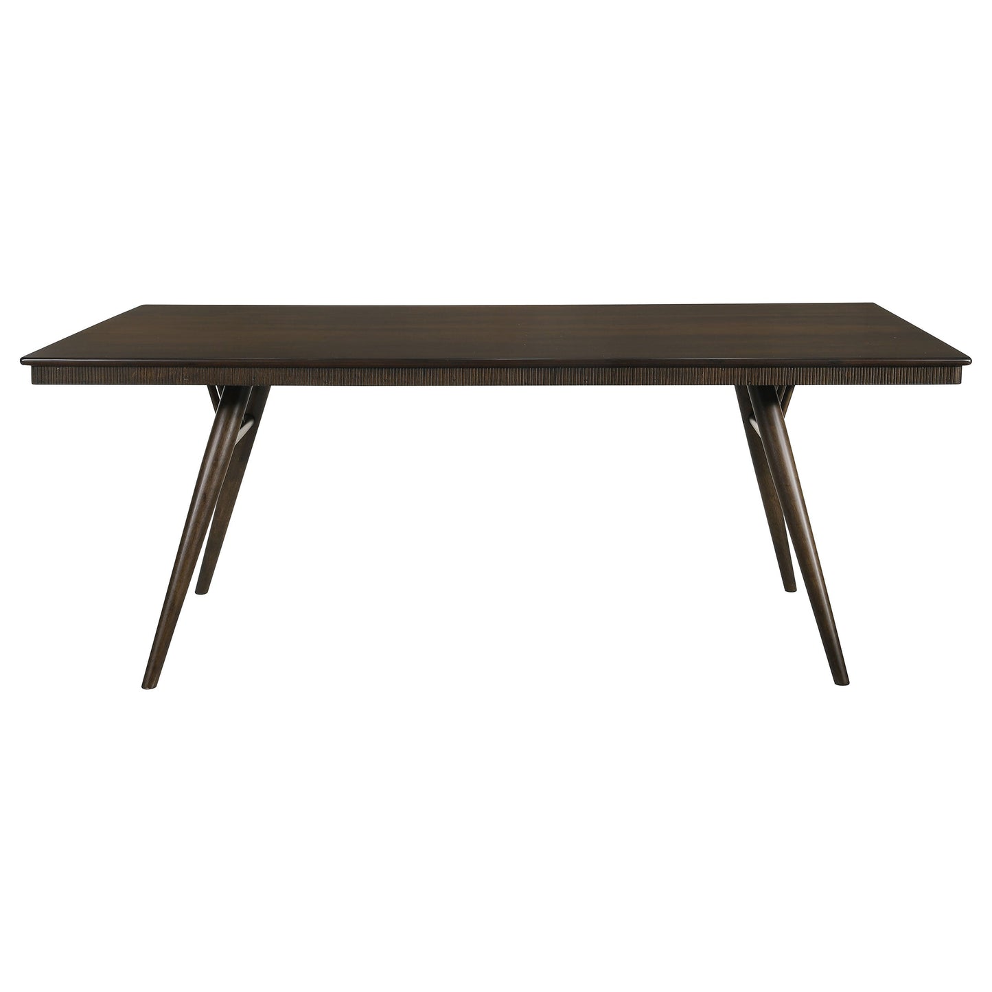 Mesa de comedor rectangular de madera Wes de 80 pulgadas en nogal oscuro