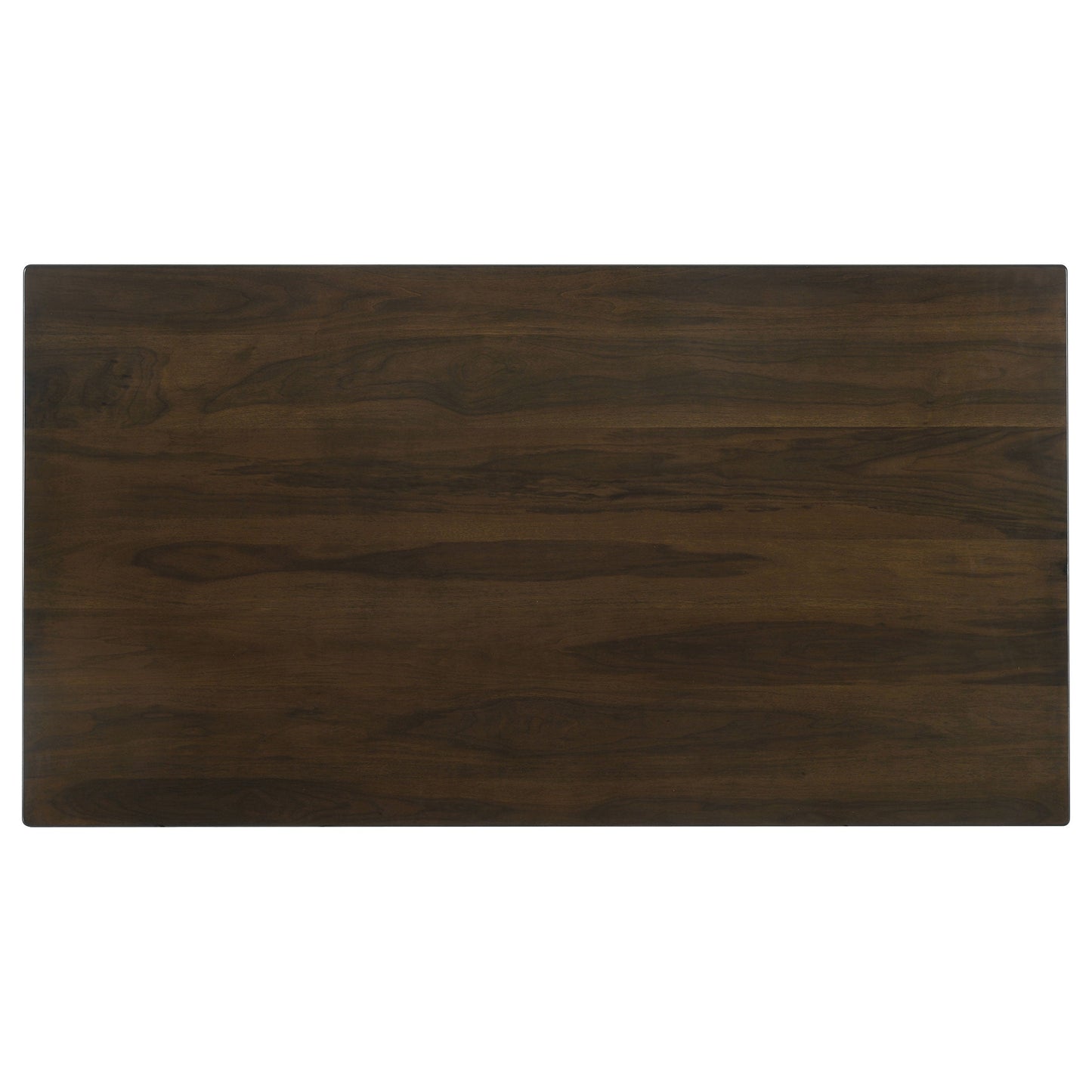 Mesa de comedor rectangular de madera Wes de 80 pulgadas en nogal oscuro