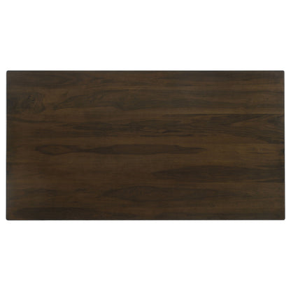 Mesa de comedor rectangular de madera Wes de 80 pulgadas en nogal oscuro