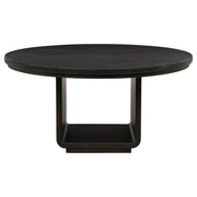 Leandro 60-inch Round Dining Table Burnished Black